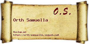 Orth Samuella névjegykártya